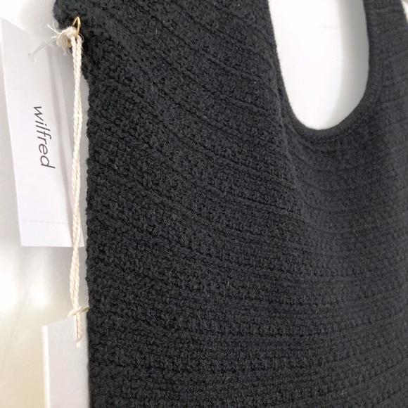 Wilfred Phair knit halter midi dress in BLACK - Picture 4 of 13